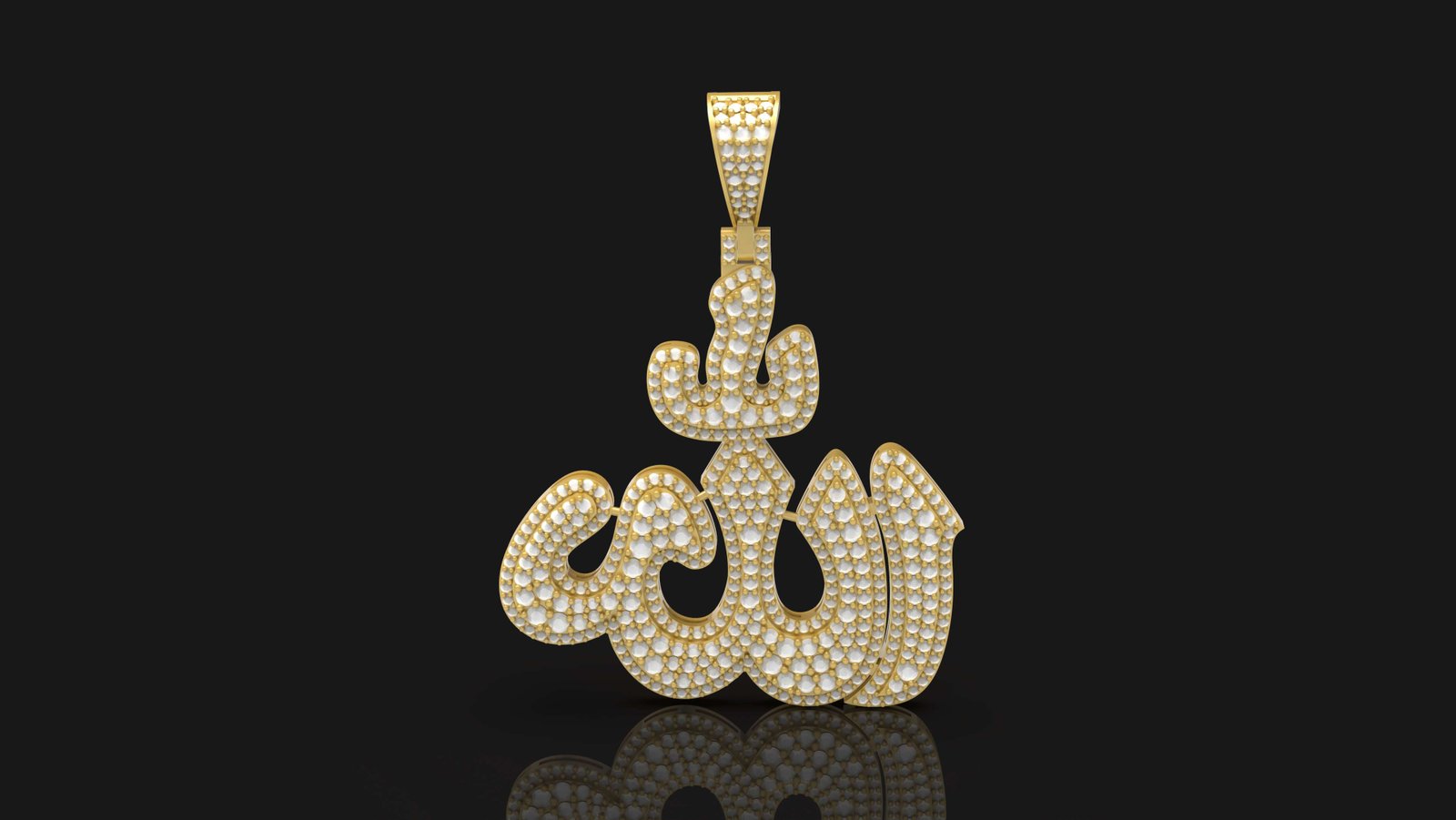 Allah Islamic Diamond Pendant - 0065