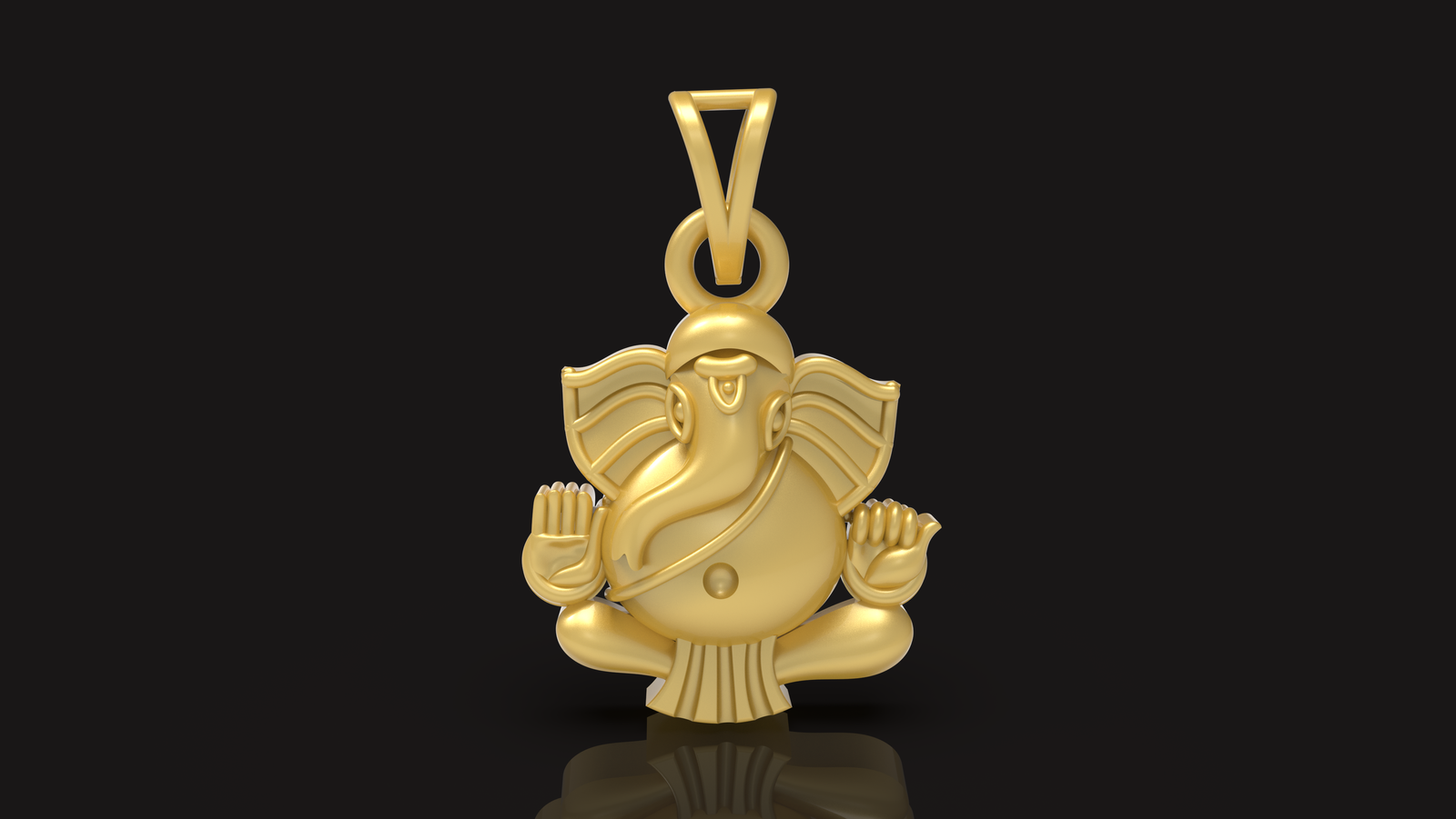 Fancy Ganpati Pendant - 0043