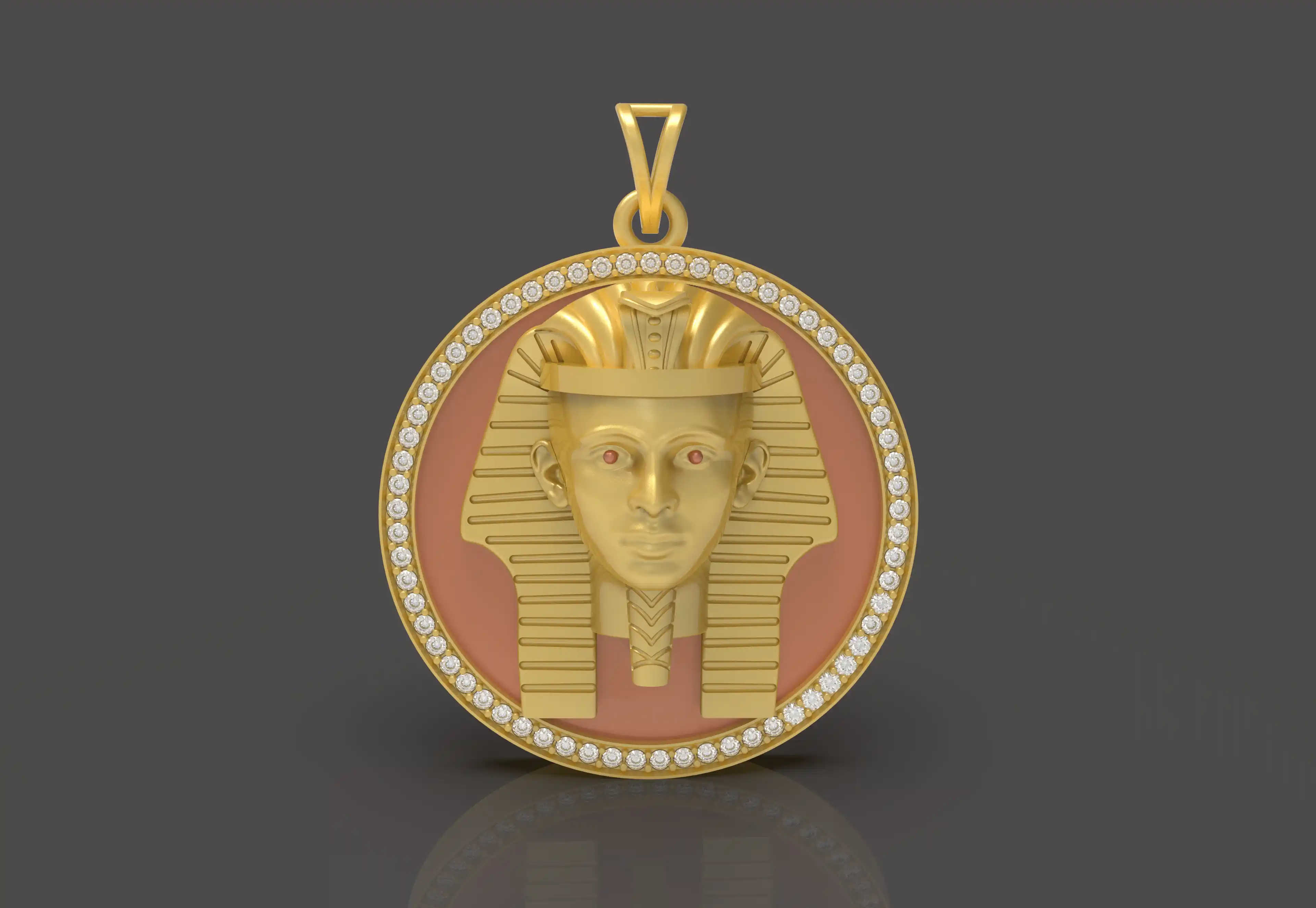 King Tutankhamun Egyption  Sarcophagus Pendant - 0090