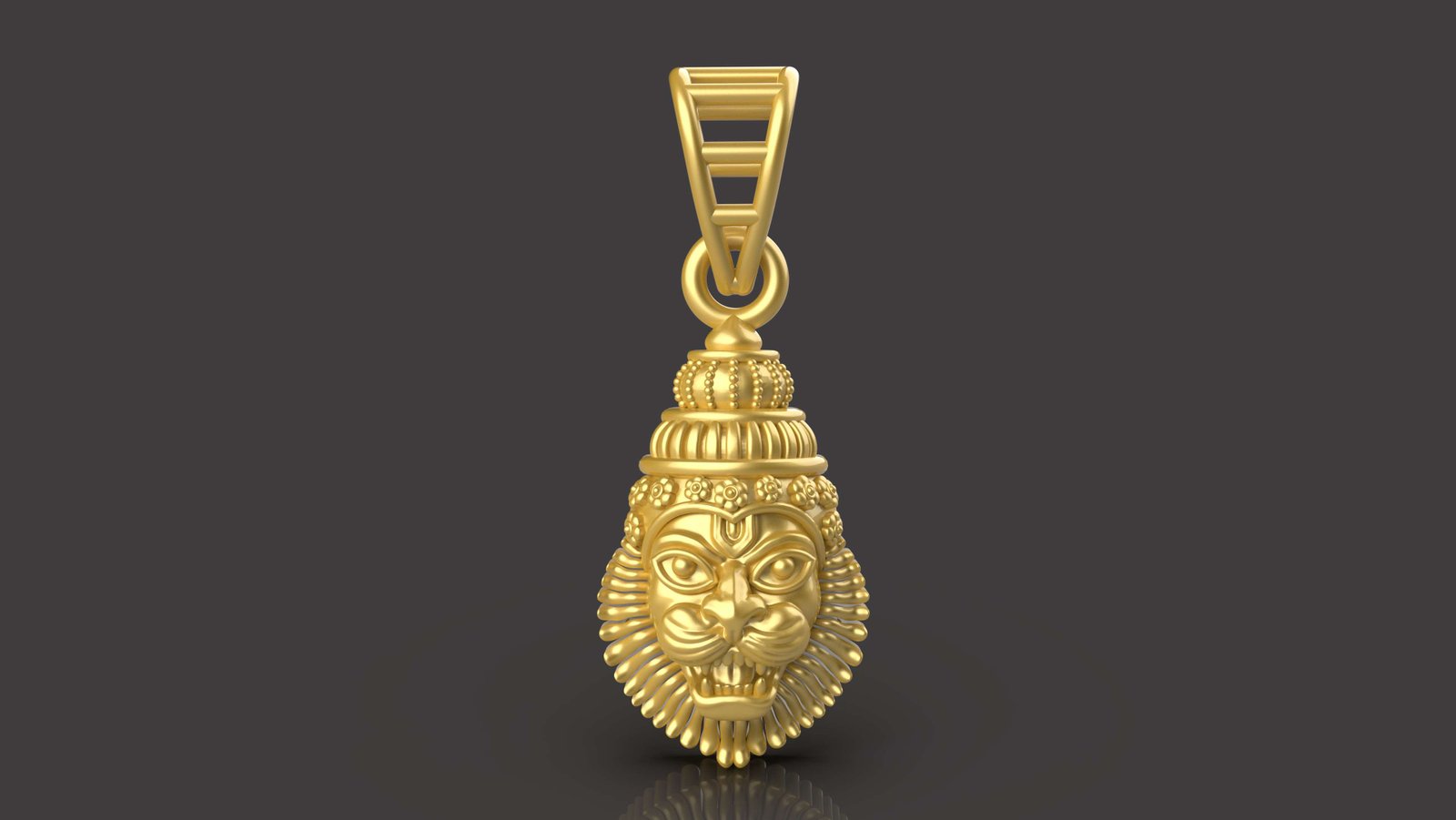 Lord Narasimha 3d Print Pendant File - 0049