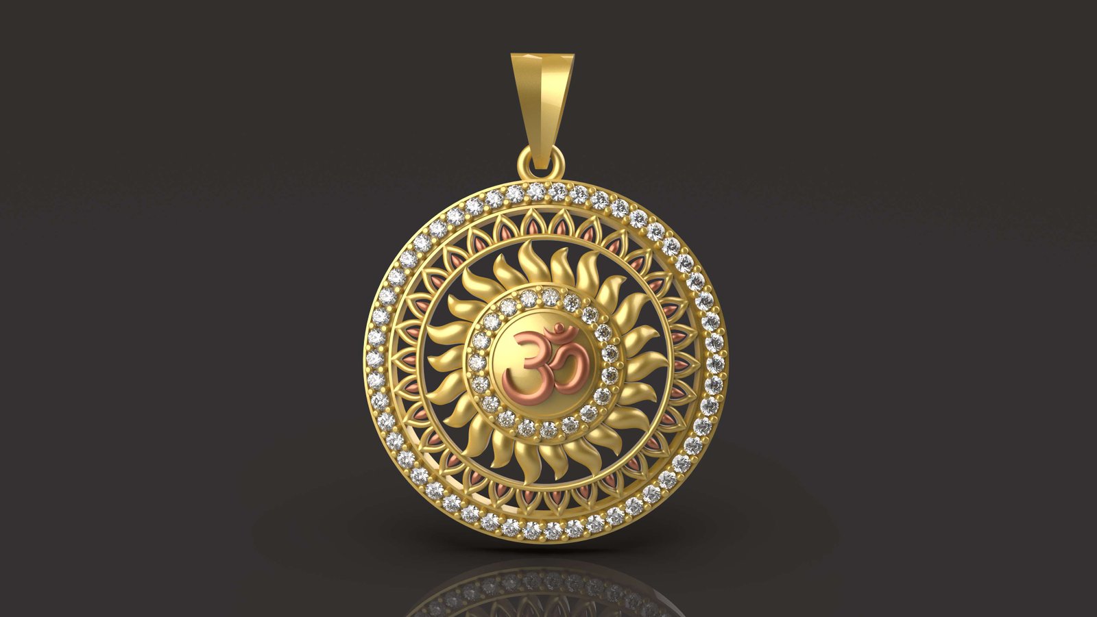 Om Sun Pendant - 0036