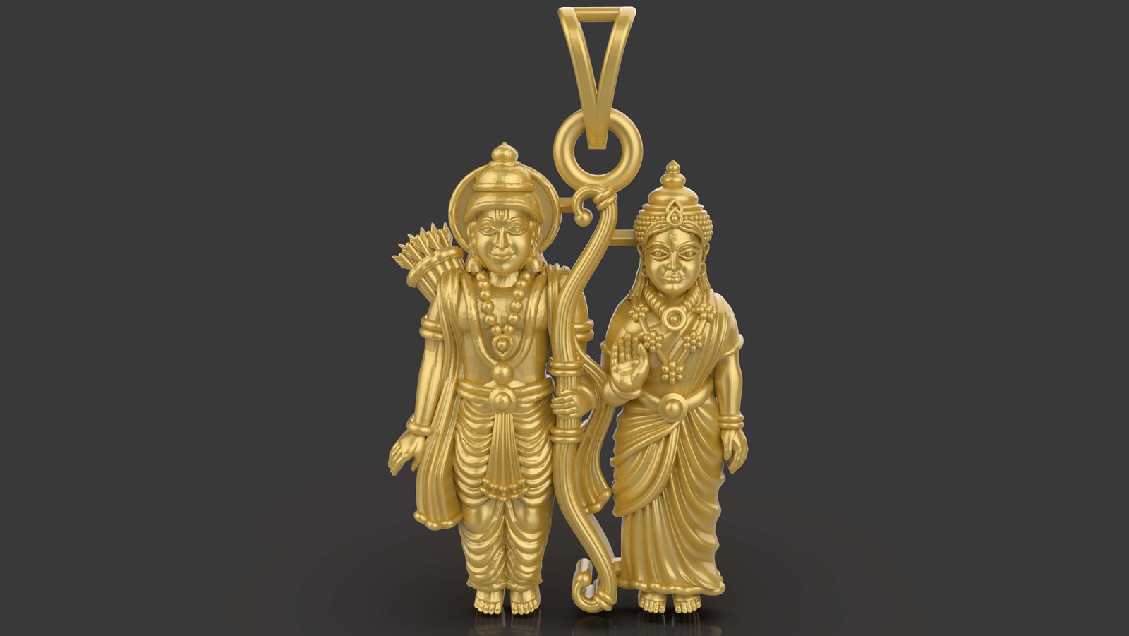 Sita Ram 3D Print Pendant File - 0046