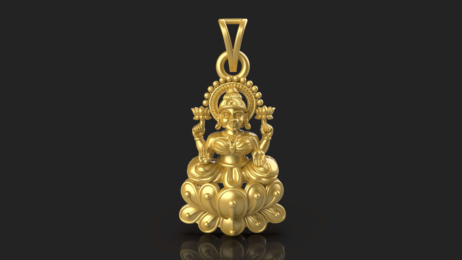Unique Laxmi 3D Print Pendant - 0050